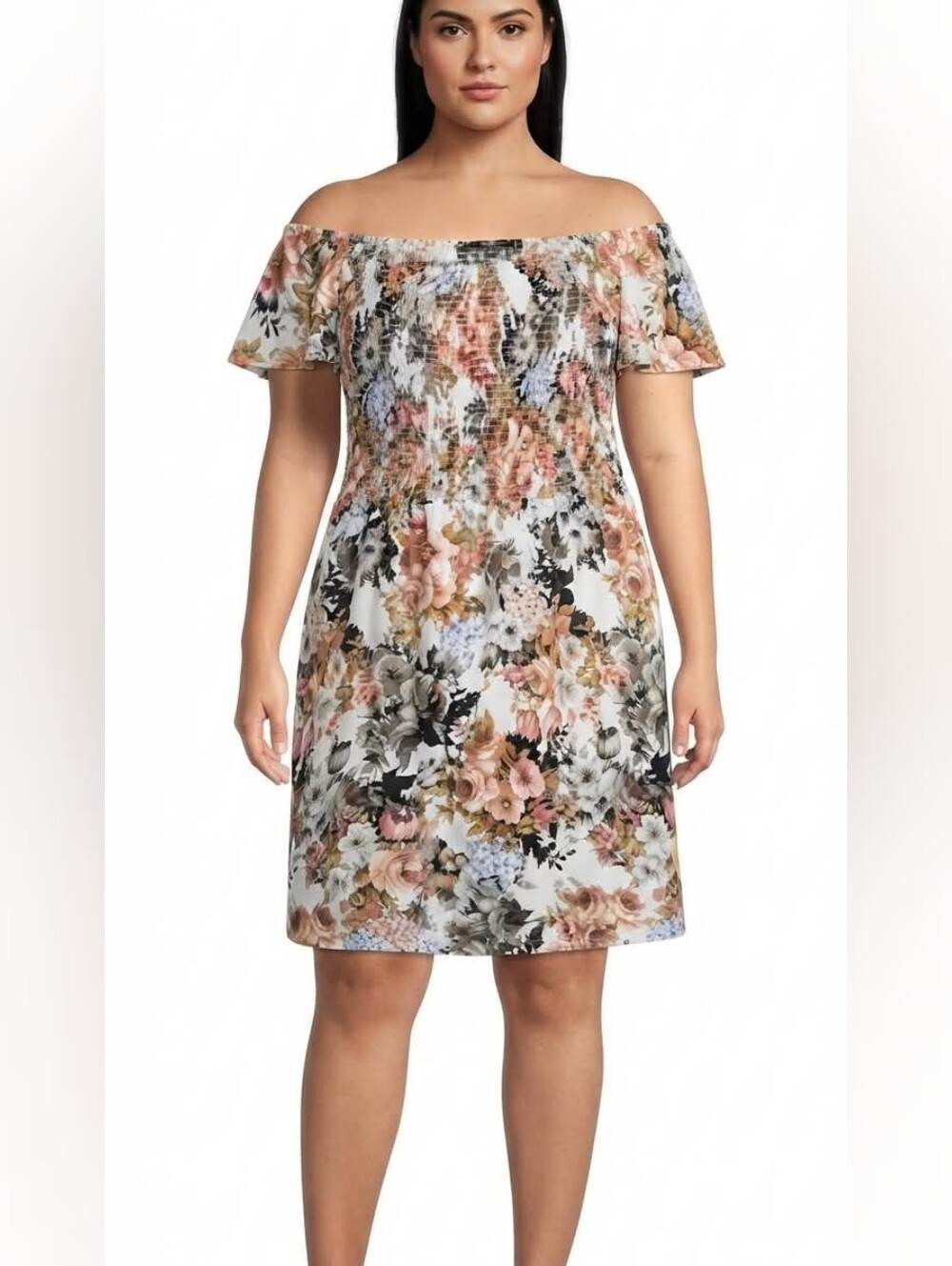 Vibe Sportswear Smocked Bodice Off the shoulder Neckline Size 2X